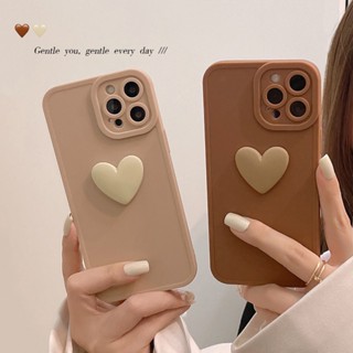 เคสป้องกันโทรศัพท์มือถือ แบบนิ่ม ลายหัวใจ สามมิติ สําหรับ Apple Iphone 13 14 11 12pro max 13Pro 11 Xs 14