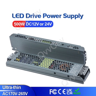 อะแดปเตอร์สวิตช์พาวเวอร์ซัพพลาย 500W DC12V 40A DC24V 20A 500W AC170-265V สําหรับแถบไฟ LED