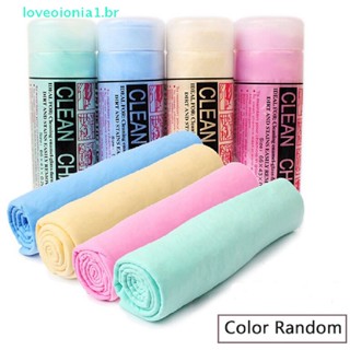 Loveoionia1 ผ้าขนหนูซับน้ํา หนังกวาง ขนาด 43x32 สําหรับเช็ดทําความสะอาดรถยนต์ ห้องครัว