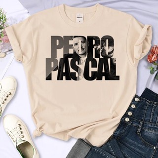 เสื้อยืด พิมพ์ลายการ์ตูน Pedro Pascal 2000s สไตล์สตรีท สําหรับผู้หญิง