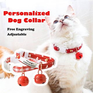 ปลอกคอสัตว์เลี้ยง พร้อมป้ายชื่อ ป้องกันการสูญหาย และหัวเข็มข…