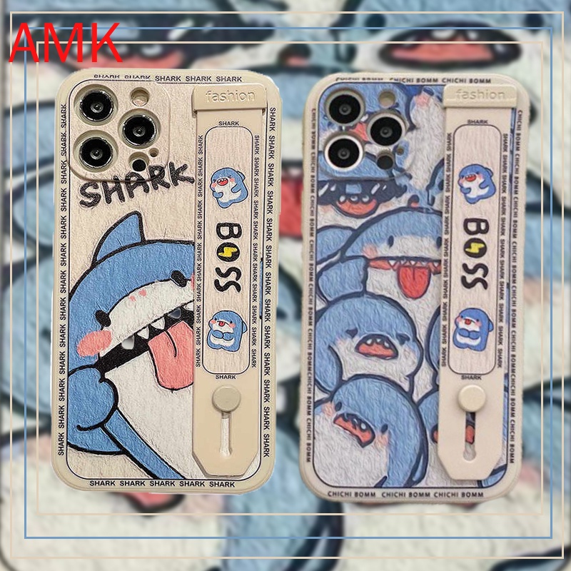 AMKปลอกรัดข้อมือOPPO Reno 14 14F 13 13F 12 12F 11 11F 10 8 Pro Plus A15 A15S A16 A16K A17 A96 A76 A54 A55 A57 A72 4g 5G Clear Sharkกันกระแทกเคสโทรศัพท์OPPO