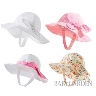 Babygarden-0-4 ปี เด็กผู้หญิง หมวกกันแดด ระบายอากาศ พับได้ ปีกกว้าง หมวกป้องกันแสงแดด วันหยุด ชายหาด กลางแจ้ง ท่องเที่ยว