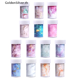 Goldensilver สติกเกอร์ฟอยล์ ลายหินอ่อน สําหรับตกแต่งเล็บ DIY 1 ชิ้น