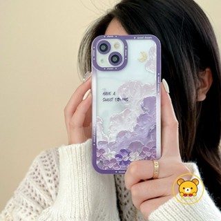 เคสโทรศัพท์มือถือ TPU ลายดอกไม้ภาพวาดสีน้ํามัน สีม่วง สีชมพู โรแมนติก สําหรับ Samsung Galaxy S23 S22 S21 S20 Ultra Plus S23+ S22+ S21+ S20+ S21 FE Note 20 Ultra A03 Core