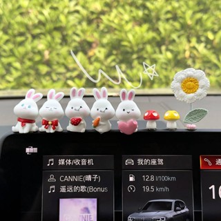 Car Center Console Bunny Decoration Cute Personality Creative Doll Car Accessories Internet Celebrity Car Decoration uLWi