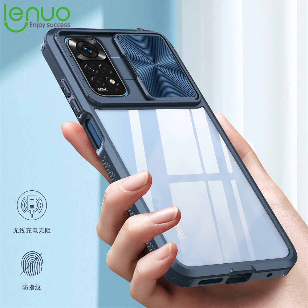 Lenuo เคสโทรศัพท์มือถือแบบใส กันกระแทก กันรอยกล้อง ปิดด้านหลัง สําหรับ Xiaomi Redmi Note 10 11 Pro 11S 10S 10C 9C 9A 9i Sport 9 Activ 5G 4G