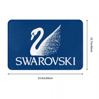 Swarovski (1) พรมเช็ดเท้า ผ้าสักหลาด กันลื่น ดูดซับน้ําได้ดี แห้งเร็ว 16x24 นิ้ว สําหรับห้องน้ํา ห้องนั่งเล่น โซฟา ห้องนอน พร้อมส่ง