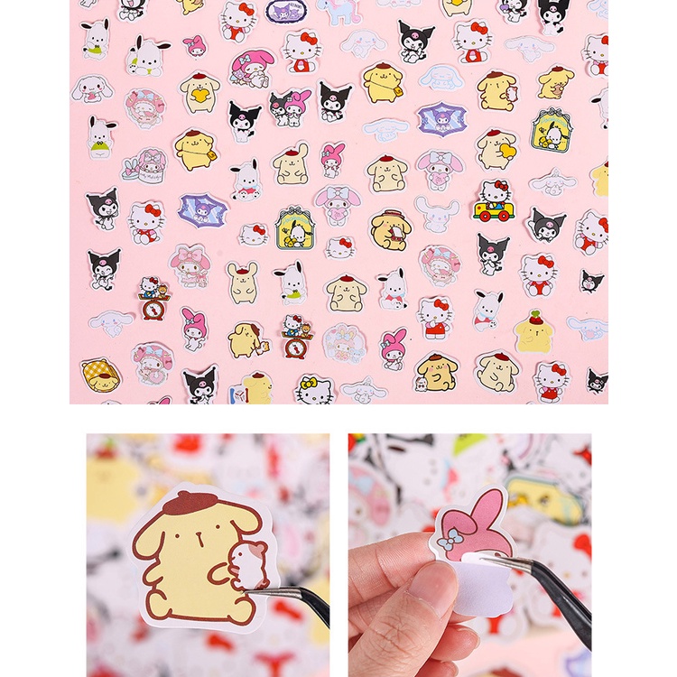 SANRIO สติกเกอร์ ลายซานริโอ้ HD น่ารัก สําหรับติดตกแต่งเครื่องเขียน DIY 100 ชิ้น ต่อถุง - รูปที่ 4