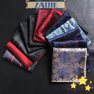 Zaijie24 ผ้าเช็ดหน้าผู้ชาย ลายดอกไม้ Paisley Pocket square Hankies