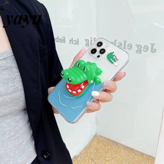 yayu จระเข้ เคสซิลิโคน TPU Toy แบบใส สําหรับ iphone 14 13 12 11promax x/xr XSMAX 7 8 Plus se 2020 ZDL0157