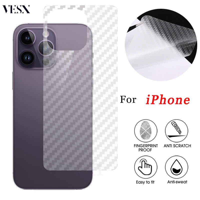 ฟิล์มกันรอยหลัง เคฟล่าสำหรับ iPhone 16 15 14 13 12 Mini 11 Pro X Xs Max Xr 7 8 6 6s Plus SE 4G 5G SE2 SE3 2023 2020 2023