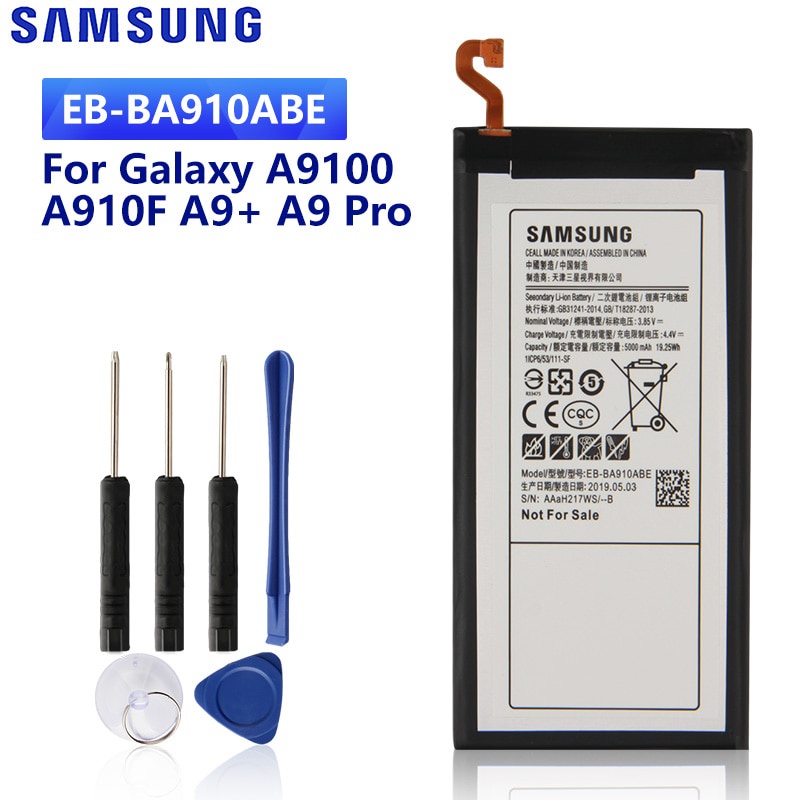 SAMSUNGแบตเตอรี่ทดแทนEB-BA910ABEสำหรับSamsung Galaxy A9100 A910F A9 + A9 Pro SM-A9100 5000Mahแบตเตอร