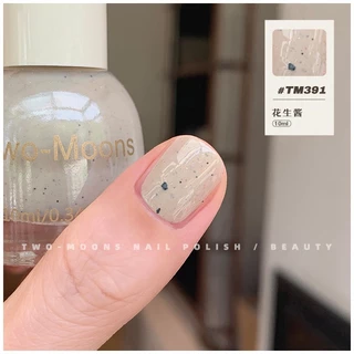 🌈ส่งจากไทย Two moons แบบมีกลิตเตอร์ สีทาเล็บกึ่งเจลสไตล์เกาหลี ทาเองได้ ไม่ต้องใช้เครื่องอบ สีสวยเหมือนไปทำที่ร้าน 💅🏻