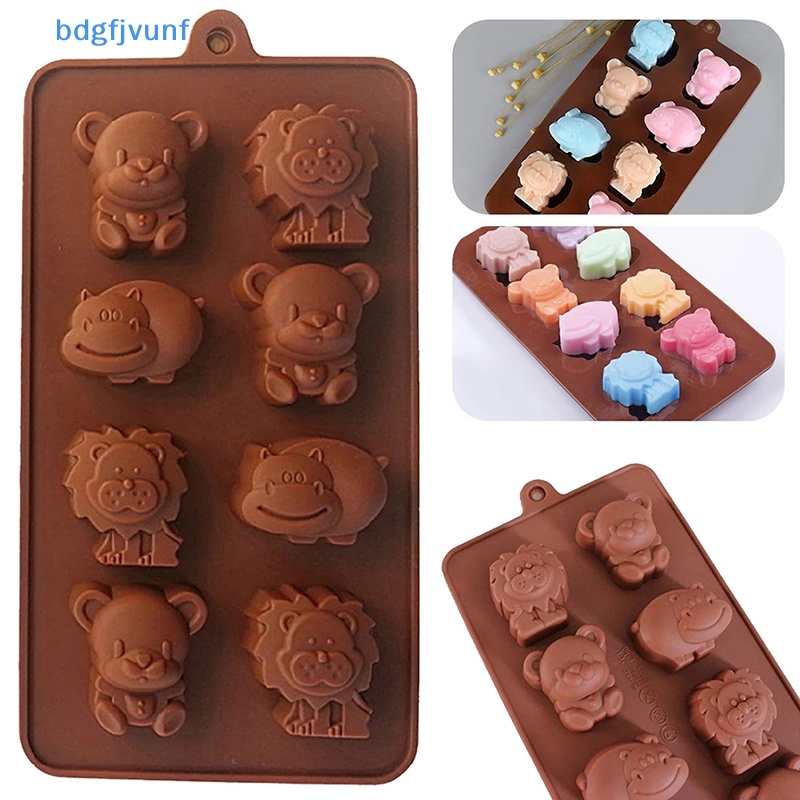 Bdgf แม่พิมพ์ซิลิโคน รูปสัตว์ สิงโต หมี สําหรับทําสบู่ ช็อคโกแลต เค้ก DIY