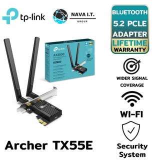 COINSคืน15%⚡FB9JMZV6⚡ TP-LINK ARCHER TX55E AX3000 WI-FI 6 BLUETOOTH 5.2 PCIE ADAPTER รับประกันตลอดการใช้งาน