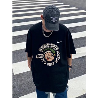 N88- ใหม่ เสื้อยืดแขนสั้น พิมพ์ลายการ์ตูน Popeye สไตล์คลาสสิก Gdfgvb