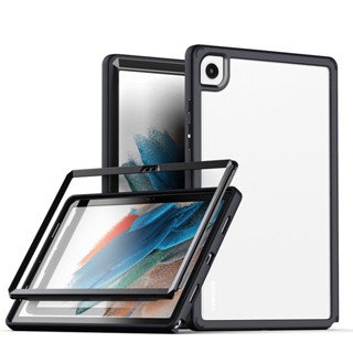 เคสแท็บเล็ตกระจกนิรภัย แบบแข็ง ใส 360 องศา สําหรับ Samsung Galaxy Tab S7 S8 Galaxy A8 10.5 A7 10.4 A7 lite 8.7
