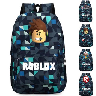 ROBLOX กระเป๋าเป้สะพายหลัง กระเป๋านักเรียน สำหรับเด็กผู้ชาย SL5662