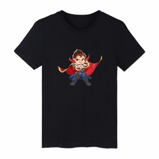 ขายดี Alimoo Doctor Strange เสื้อยืด ผ้าฝ้าย แขนสั้น ขนาดใหญ่ สําหรับผู้ชาย คู่รัก 4XL 1671B 329783