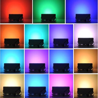 หลอดไฟส่องสว่าง สปอตไลท์RGB AC220V  ไม่มีปลั๊ก ขนาด50วัตต์ไฟนำ้ท่วม 16 สีกลางแจ้งกันน้ำการควบคุมระยะไกลสปอตไล