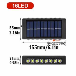 Light Shop TOP TJ-16LED  โคมไฟตกแต่งบ้าง Solar light อะคริลิค  ติดผนัง ติดรั้วบ้าน เพิ่มความสวยงาม