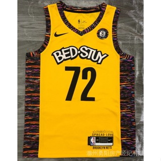 Motion Brooklyn Nets HARDEN BIGGIE IRVING Harry 72 # เสื้อกีฬาบาสเก็ตบอล ลายพราง สีเหลือง 2021 571302