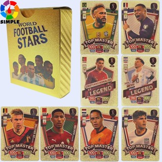 Football Ballsuperstar Gold Cards Star Limited Signature Collection Soccer Card Children Fans Gift