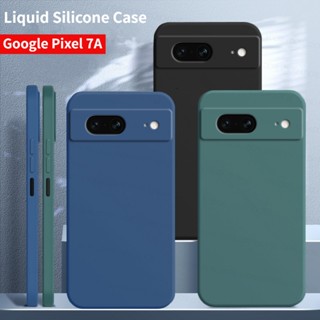 เคสโทรศัพท์มือถือ ยางซิลิโคนนิ่ม TPU ทรงสี่เหลี่ยม สีพื้น สําหรับ Google Pixel 7A 7Pro 5G 2023 Pixel7A Pixel7Pro 6 6A 5A 6Pro Pixel7 Pixel6 Pixel6A 4G