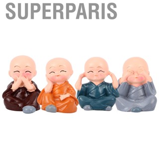 Superparis 4pcs Figurine Statue Resin Sculpture Home Office Decoration Crafts Gift