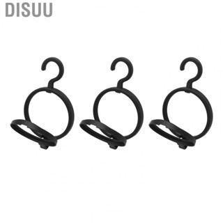 Disuu Hanging Wig Stand  3Pcs Plastic Black Wig Rack  for Home