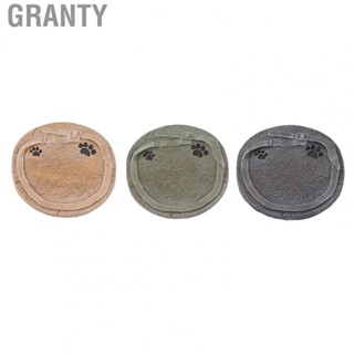 Granty Memorial Tombstone for Pet Dog  Pet Memorial Stone Paw Print and Belt Decoration Resin DIY Lettering Pet Headstone Grave