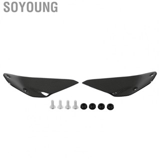 Soyoung Windscreen Side Panel Deflector  Colorfast Motorcycle Side Windshield Carbon Fiber Style Impact Proof  for Upgrade