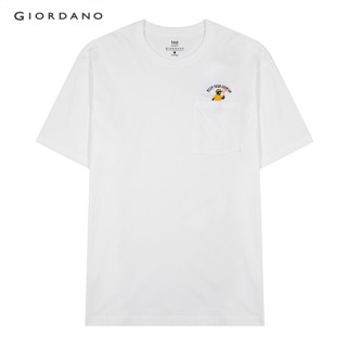 GIORDANO เสื้อยืดผู้ชาย Mens Relax Fit Tee 01023263