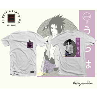 พร้อมส่ง Anime Shirt - Naruto - ETQTCo. Shirt - Sasuke การเปิดตัวผลิตภัณฑ์ใหม่ T-shirt