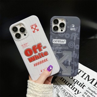 เคสแข็ง เคสไอโฟน iPhone 14 Pro Max iPhone 13 Pro Max iPhone 12 Pro Max iPhone 11 Creative Fashion Off White Hard Case