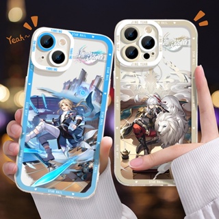 เคสโทรศัพท์ซิลิโคน TPU ใส แบบนิ่ม ลาย Honkai Star Rail Himeko กันกระแทก สําหรับ iPhone 14 11 13 12 Pro Max XS XR X 8 7 6S Plus Mini Yanqing Jing Yuan