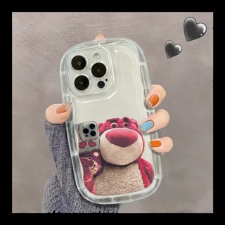 เคสโทรศัพท์มือถือ ซิลิโคนนุ่ม ใส กันกระแทก ลายหมีน่ารัก สําหรับ IPhone 14 13 12 11 Pro Max XS X XR 8 + 7 Plus