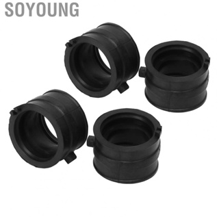 Soyoung Carb Intake Manifold Boots  Abrasion Resistant 4 Pcs Durable Carburetor Intake Adapter Set  for Motorbike