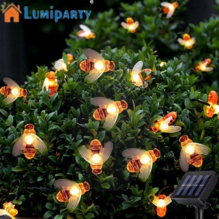 Lumiparty สายไฟ Led รูปผึ้ง พลังงานแสงอาทิตย์ ประหยัดพลังงาน สําหรับตกแต่งสวน รั้ว กลางแจ้ง