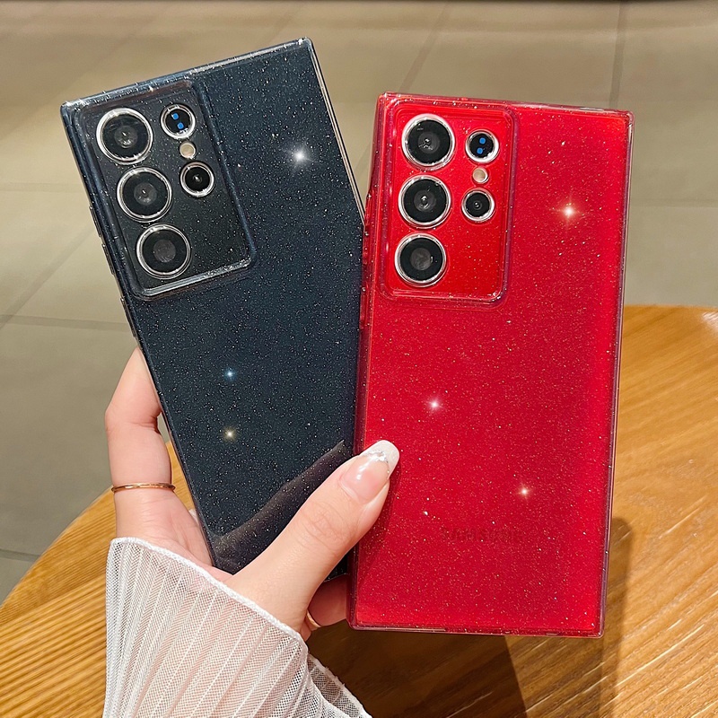 เคสซิลิโคนนิ่ม กันกระแทก ลายกลิตเตอร์ สําหรับ iPhone 13 Pro Max 12 11 XR X 8 7