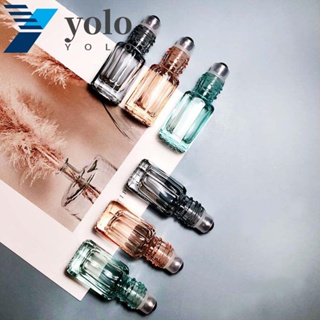 Yolo ขวดน้ําหอม ขวดรีฟิล สีสันสดใส ขวดแก้วลูกกลิ้ง สเตนเลส