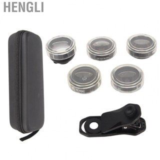 Hengli Phone Fisheye Lens  5 in 1 Phone  Lens Kit with Storage Box for Mobile Phone