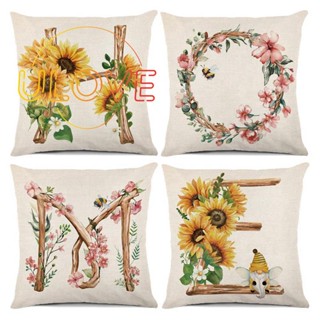 ปลอกหมอนอิงสปริง 18X18 สําหรับตกแต่งบ้านฟาร์ม 4 ชิ้น