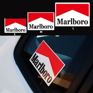 Marlboro สติกเกอร์สะท้อนแสง กันชน กันรอยขีดข่วน อุปกรณ์เสริม สําหรับแต่งรถจักรยานยนต์ Toyota Mitsubishi