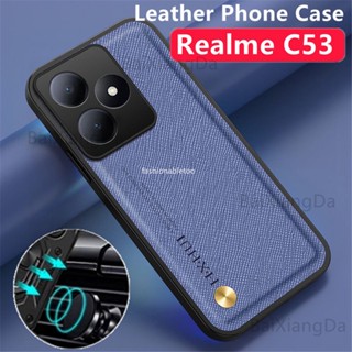 เคสโทรศัพท์มือถือหนัง PU TPU นิ่ม กันกระแทก ปิดด้านหลัง สําหรับ Realme C51 C53 C55 Nfc C 51 C 53 C 55 RealmeC51Nfc RealmeC53Nfc RealmeC55Nfc