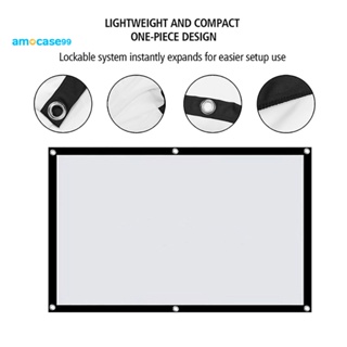 Amocase99 หน้าจอโปรเจคเตอร์ 60 72 84 100 120 นิ้ว พับได้ สําหรับโฮมเธียเตอร์