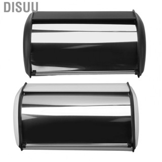 Disuu Bread Bin Storage Case  Iron Bread Bin Roll Up Lid  for Office