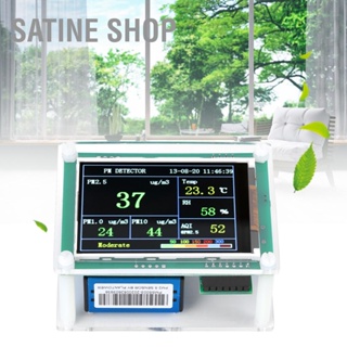 SaTine Shop PM2.5 เครื่องตรวจจับ LED คุณภาพอากาศในครัวเรือนการตรวจสอบสภาพแวดล้อมยานพาหนะ A1 Communication 2.8in