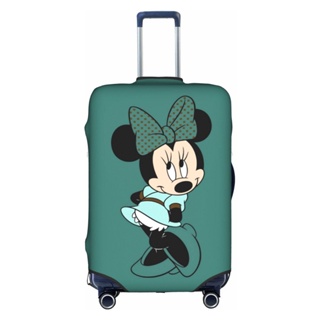 ผ้าคลุมกระเป๋าเดินทาง แบบยืดหยุ่น ซักทําความสะอาดได้ ลาย Disney Minnie Mickey สําหรับ 18-32 นิ้ว